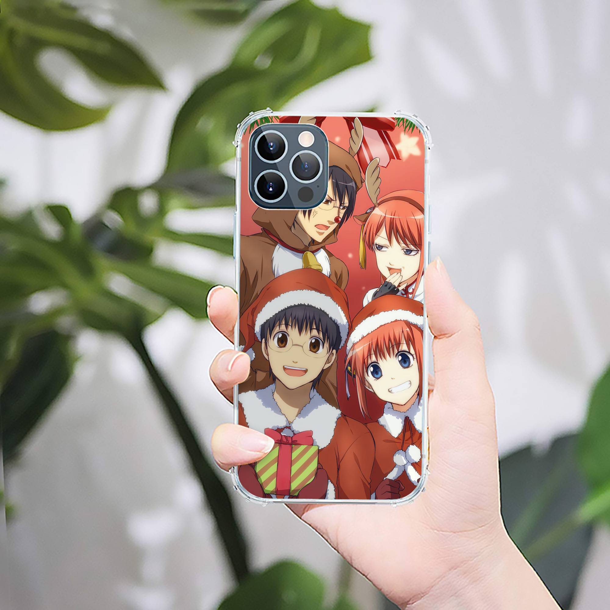 （画像用） ぎんたま 坂田銀時（さかたぎんとき） 神楽 志村新八（しむら しんぱち） GINTAMA Sakata Gintoki Kagura Shimura Shinpachi 【iPhone 12シリーズ対応】透明スマホケース（クリアソフトケース）